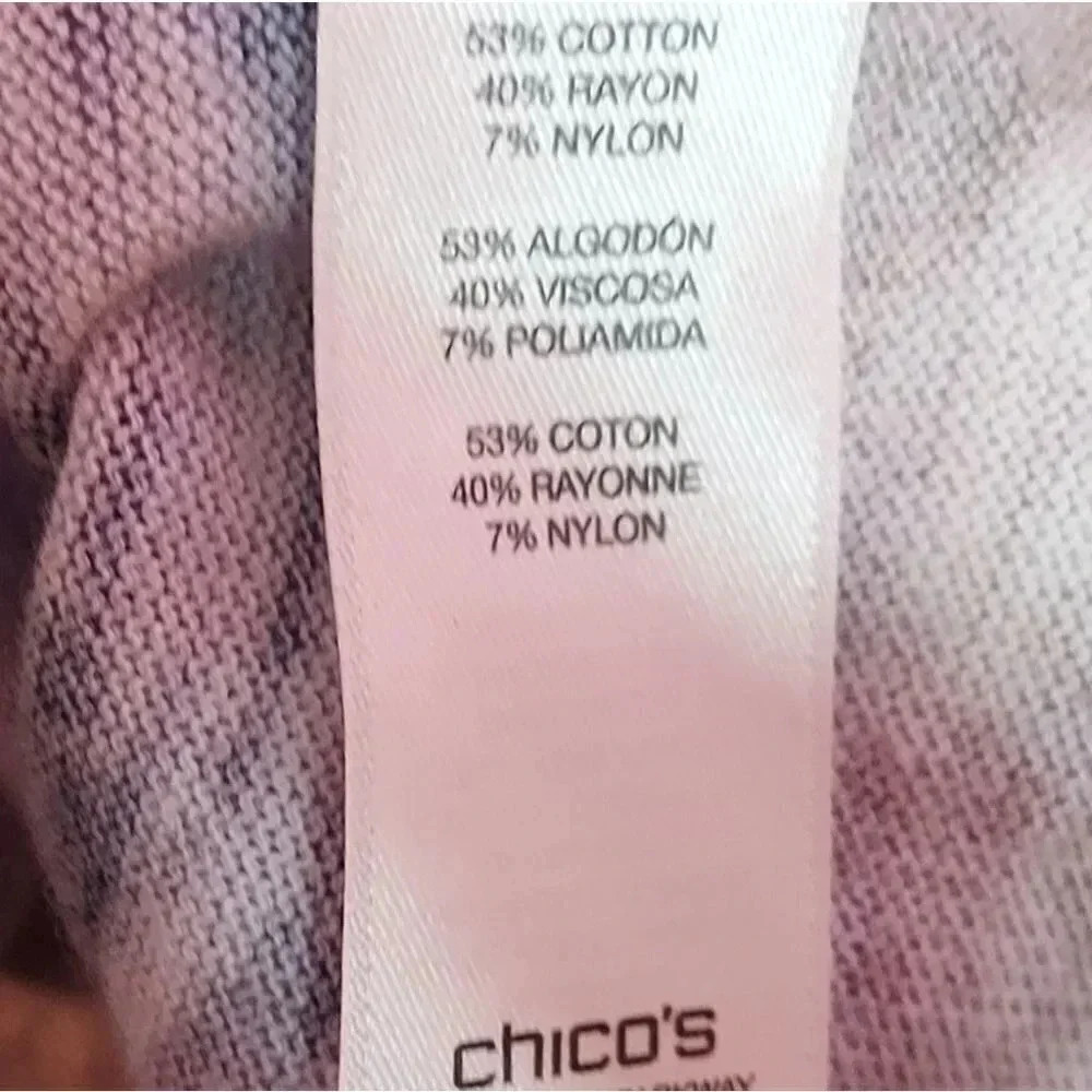Chico's V-Neck Blouse Chico' Size 2 - Picture 7 of 8